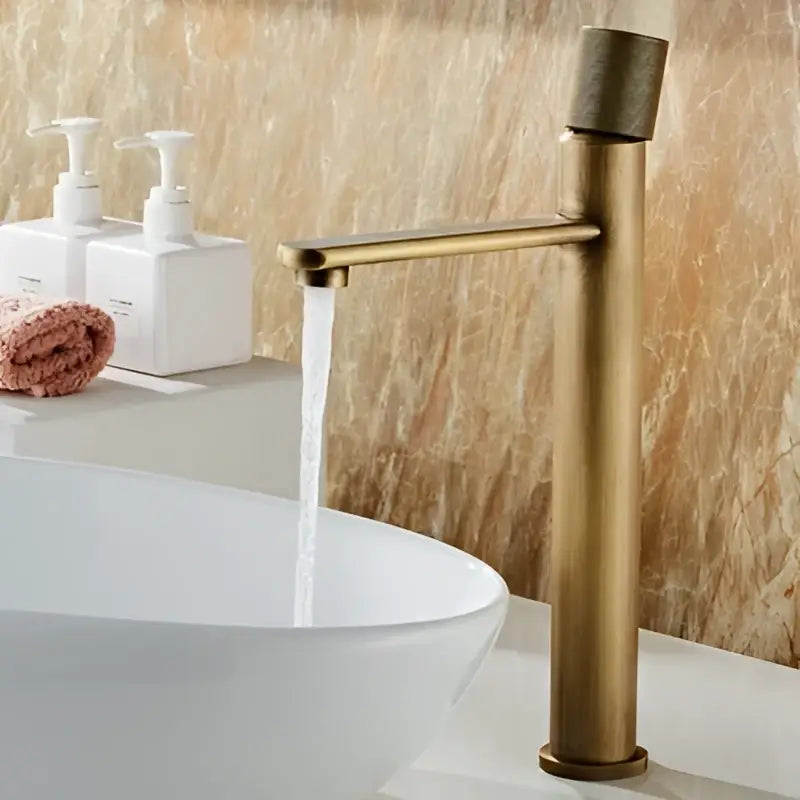DecorBites™ Antique Bronze Basin Faucet Hot & Cold Deck Mounted Brass Mixer Tap