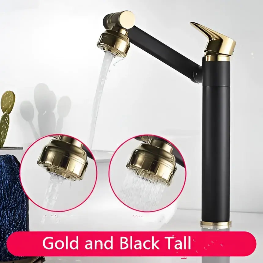 DecorBites™ Antique Bronze Bathroom Sink Faucet Hot Cold Water Mixer Deck Mounted