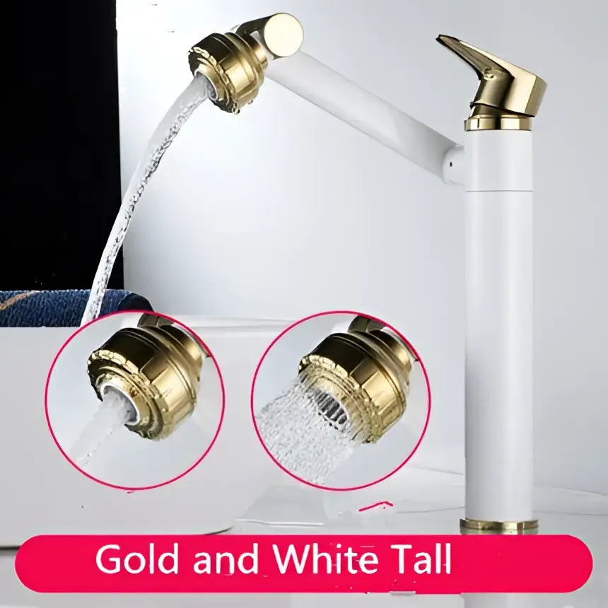 DecorBites™ Antique Bronze Bathroom Sink Faucet Hot Cold Water Mixer Deck Mounted