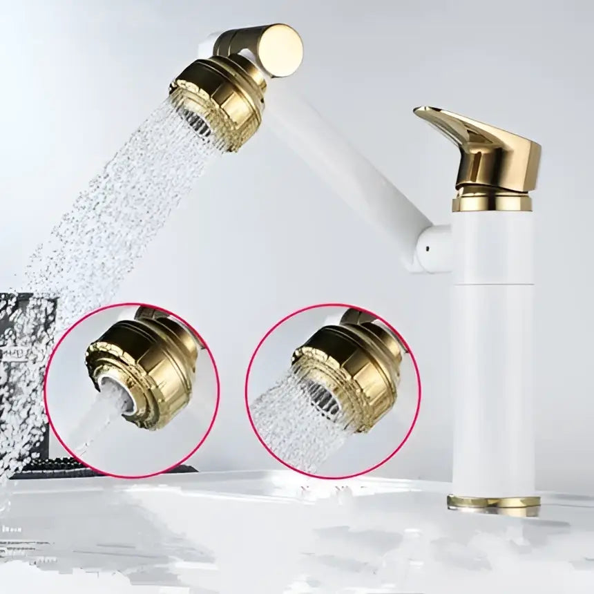 DecorBites™ Antique Bronze Bathroom Sink Faucet Hot Cold Water Mixer Deck Mounted