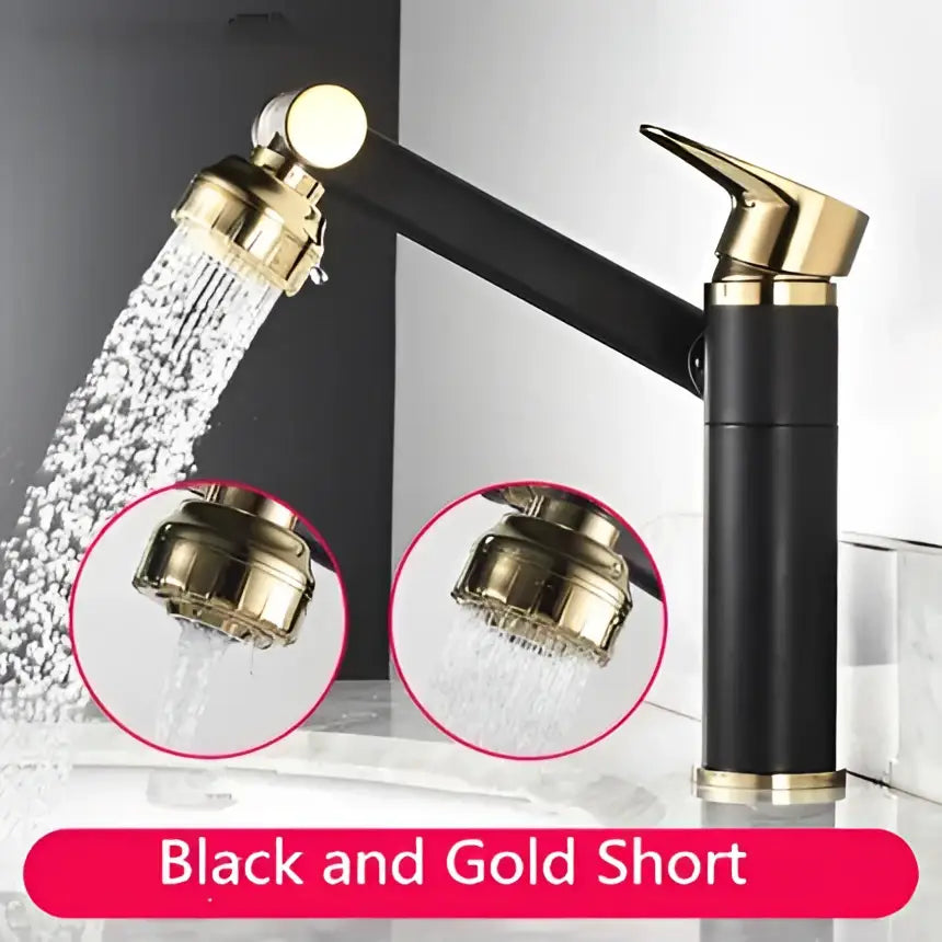 DecorBites™ Antique Bronze Bathroom Sink Faucet Hot Cold Water Mixer Deck Mounted