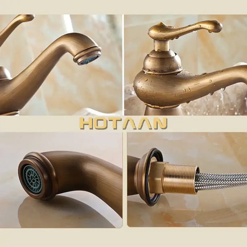DecorBites™ Antique Bronze Brass Basin Faucet Mixer Luxury Europe Style Tap