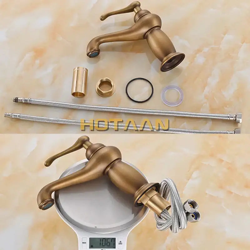 DecorBites™ Antique Bronze Brass Basin Faucet Mixer Luxury Europe Style Tap