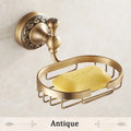 DecorBites™ Panier à Savon en Cristal Laiton Bronze Antique Accessoires de Salle de Bain