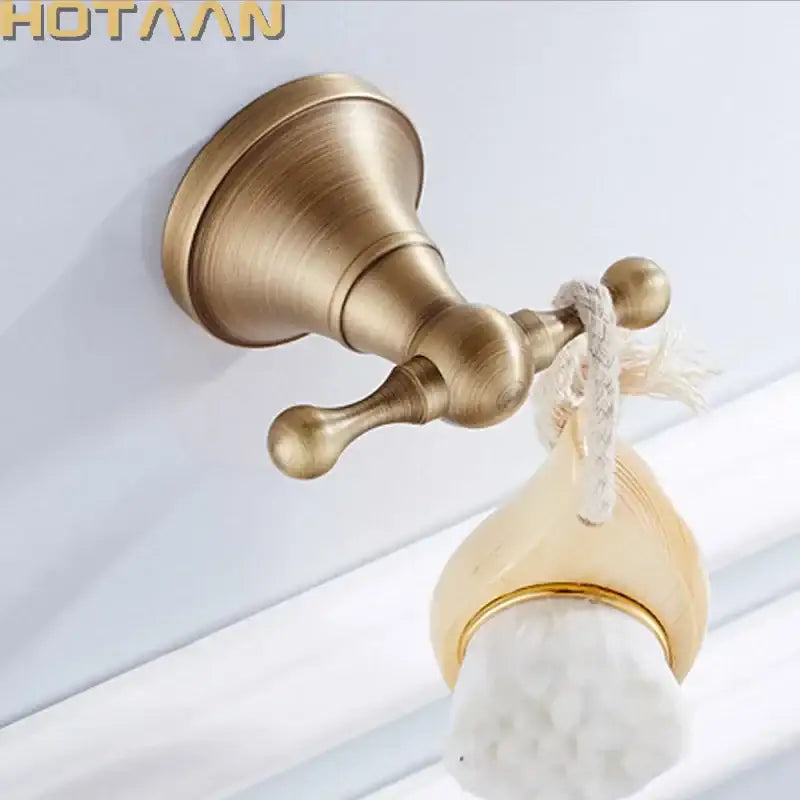 DecorBites™ Antique Bronze Brass Wall Hooks & Racks for Clothes, Towels, Coats & Robes