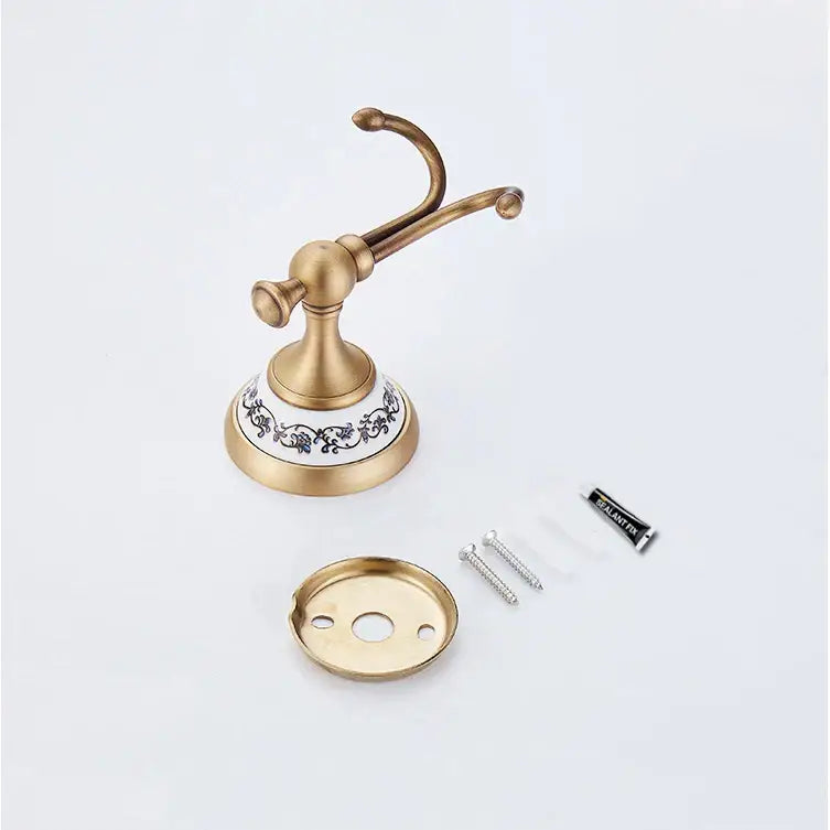 DecorBites™ Antique Bronze Ceramic Robe Hook Wall Mounted Coat Hook Bathroom Accessories