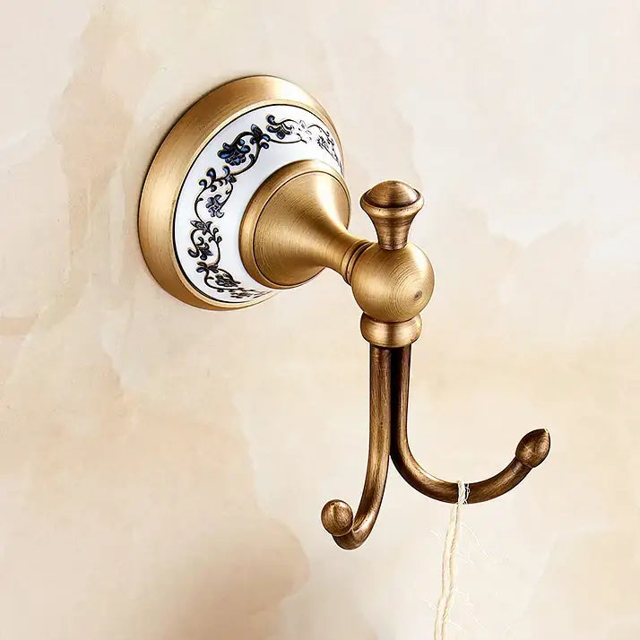 DecorBites™ Antique Bronze Ceramic Robe Hook Wall Mounted Coat Hook Bathroom Accessories