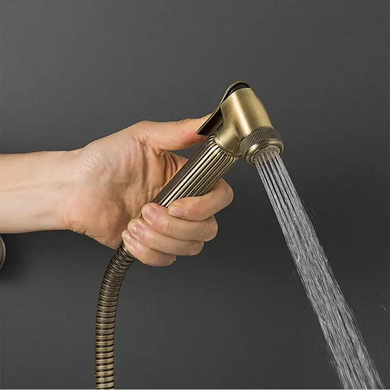 DecorBites™ Antique Bronze Douche Bidet Sprayer Set with Copper Valve - Jet Shower Head