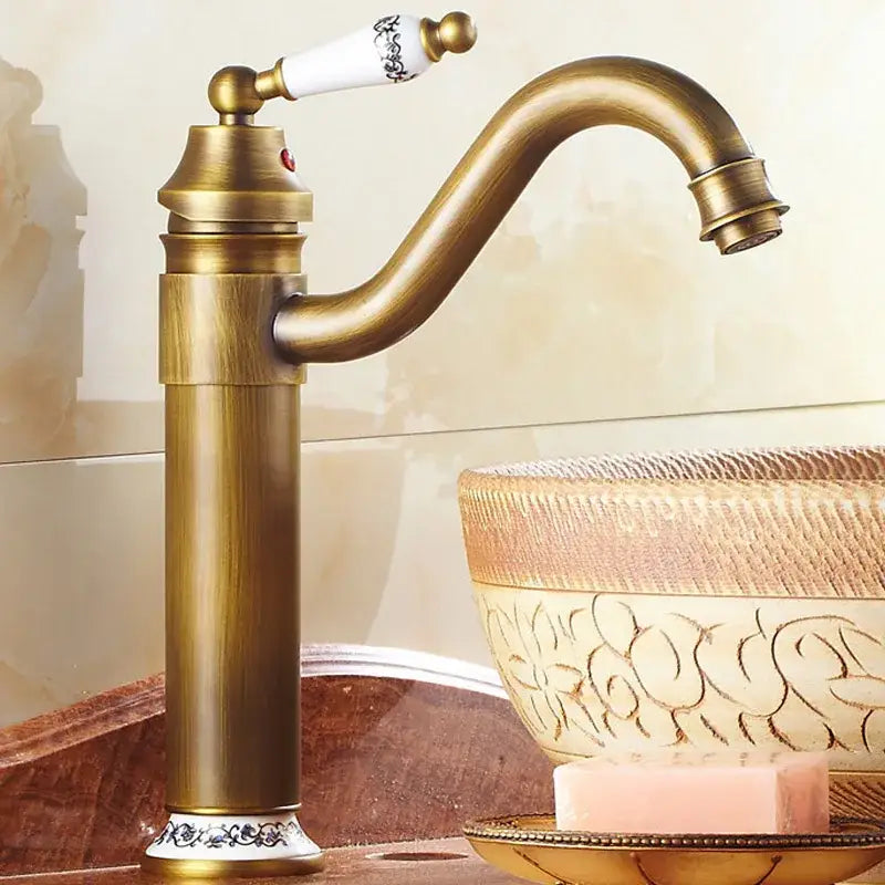 DecorBites™ Antique Bronze Finish Bathroom Sink Faucet - Basin Tap YT-5050