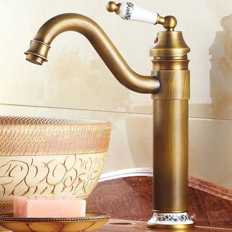 DecorBites™ Antique Bronze Finish Bathroom Sink Faucet - Basin Tap YT-5050