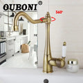 DecorBites™ Antique Bronze Kitchen Faucet Swivel Spout Basin Tap 360 Rotatable Mixer Taps