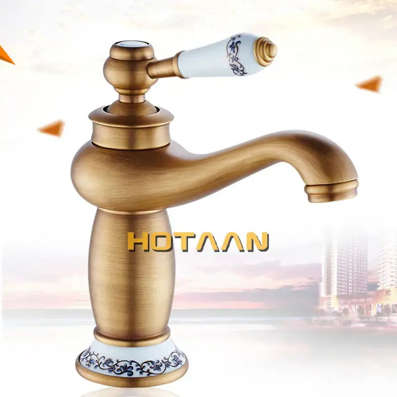 DecorBites™ Antique Bronze Single Handle Basin Faucet