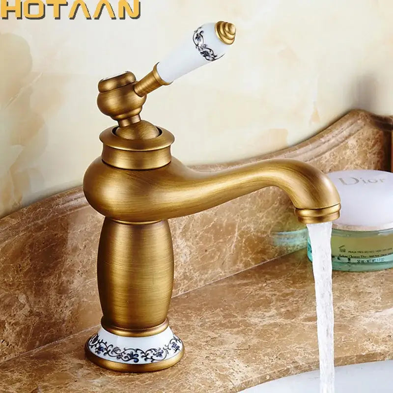 DecorBites™ Antique Bronze Single Handle Basin Faucet