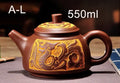 DecorBites™ Antique Bronze Teapot Set Mine Purple Mud Yixing 300ml&550ml Tea Pot