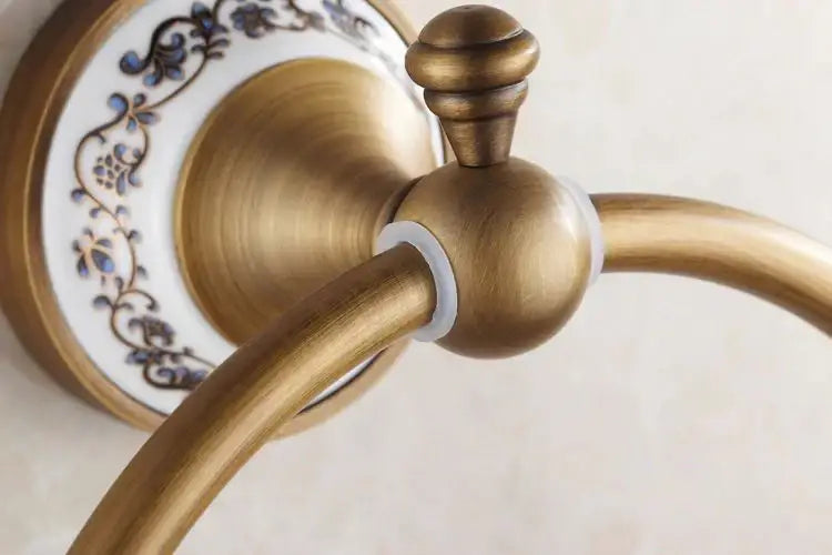 DecorBites™ Antique Bronze Towel Ring – Solid Brass Wall Mounted Holder for Bathroom