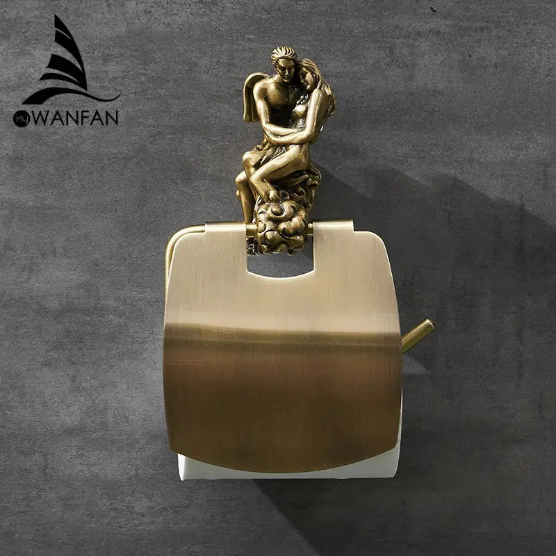 DecorBites™ Antique Bronze Wall Mounted Toilet Paper Holder