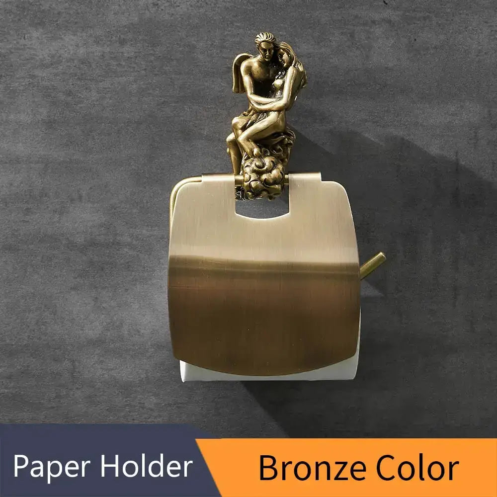 DecorBites™ Antique Bronze Wall Mounted Toilet Paper Holder
