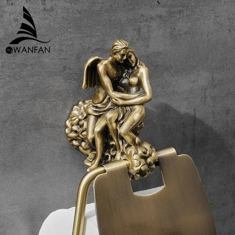 DecorBites™ Antique Bronze Wall Mounted Toilet Paper Holder