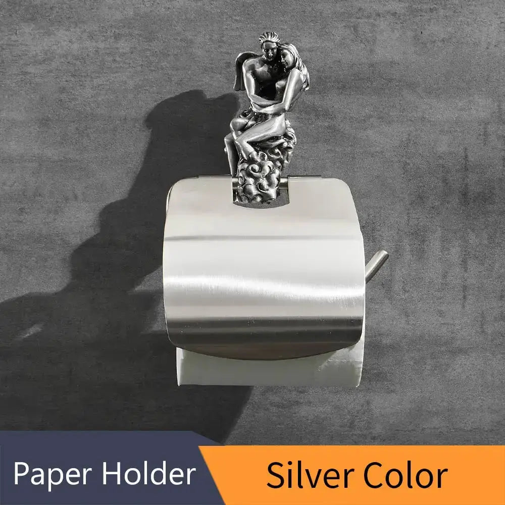 DecorBites™ Antique Bronze Wall Mounted Toilet Paper Holder