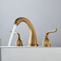 DecorBites™ Antique Bronze Widespread Basin Faucet with Double Handles
