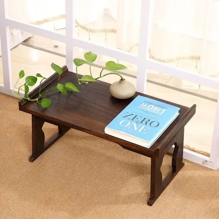 DecorBites™ Antique Chinese Style Solid Wood Table for Hanfu Shoots & Tea Time