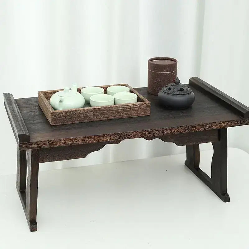 DecorBites™ Antique Chinese Style Solid Wood Table for Hanfu Shoots & Tea Time
