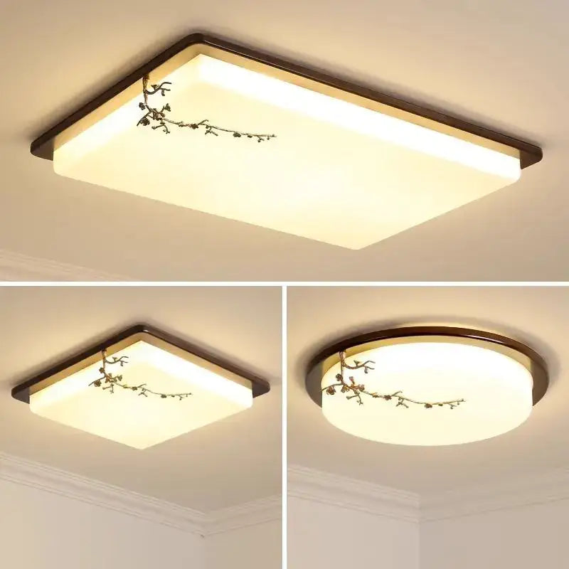 DecorBites™ Antique Copper LED Ceiling Light - Traditional Chinese Art Painting Surface Lamp
