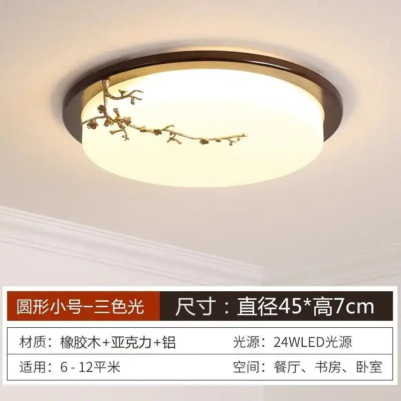 DecorBites™ Antique Copper LED Ceiling Light - Traditional Chinese Art Painting Surface Lamp