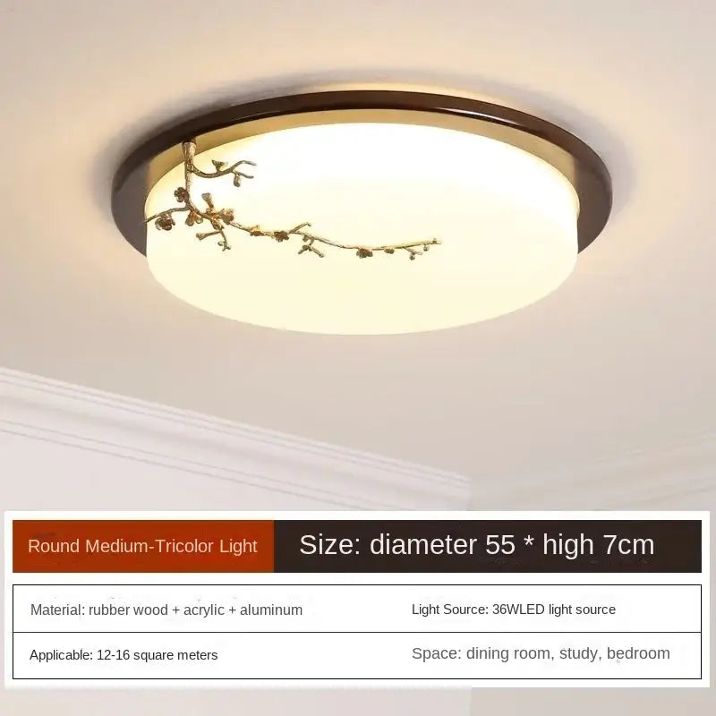 DecorBites™ Antique Copper LED Ceiling Light - Traditional Chinese Art Painting Surface Lamp