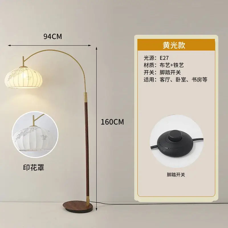 DecorBites™ Antique Fishing Floor Lamp for Living Room Bedroom Study