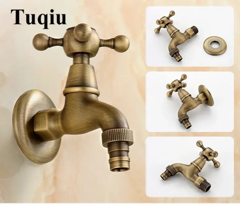 DecorBites™ Antique Garden Bibcocks Tap for Outdoor Washing, Bathroom, Mop, and More