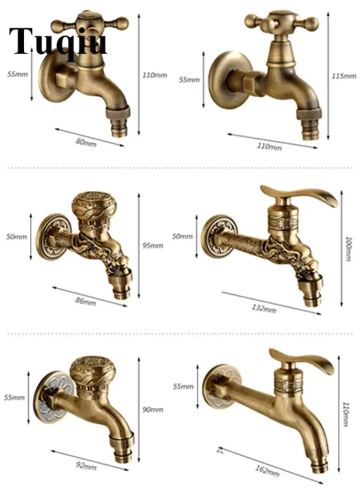DecorBites™ Antique Garden Bibcocks Tap for Outdoor Washing, Bathroom, Mop, and More