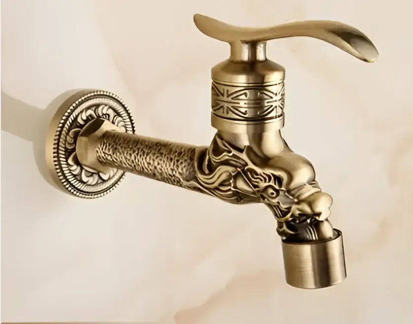 DecorBites™ Antique Garden Bibcocks Tap for Outdoor Washing, Bathroom, Mop, and More