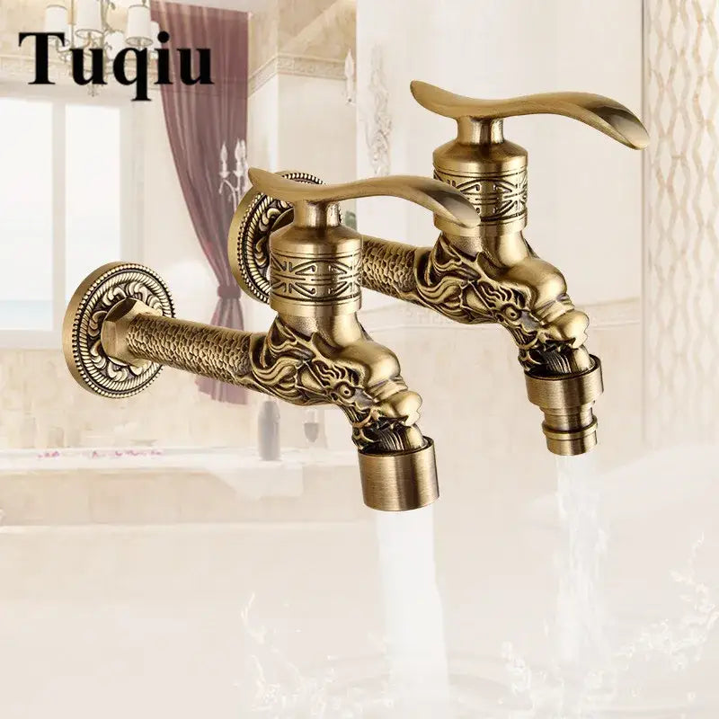 DecorBites™ Antique Garden Bibcocks Tap for Outdoor Washing, Bathroom, Mop, and More