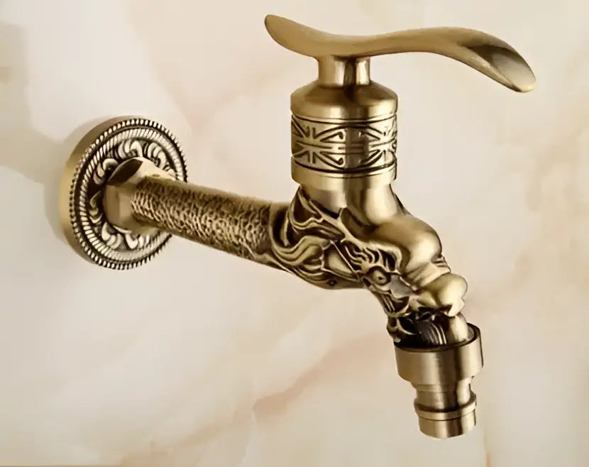 DecorBites™ Antique Garden Bibcocks Tap for Outdoor Washing, Bathroom, Mop, and More