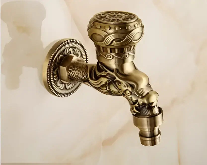 DecorBites™ Antique Garden Bibcocks Tap for Outdoor Washing, Bathroom, Mop, and More