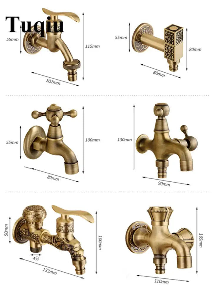 DecorBites™ Antique Garden Bibcocks Tap for Outdoor Washing, Bathroom, Mop, and More