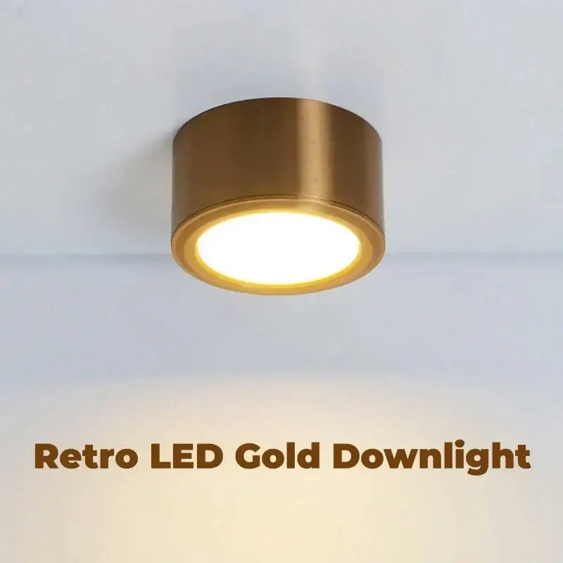 مصابيح السقف الغائرة الذهبية العتيقة DecorBites™ LED لإضاءة المنزل بطراز ريترو