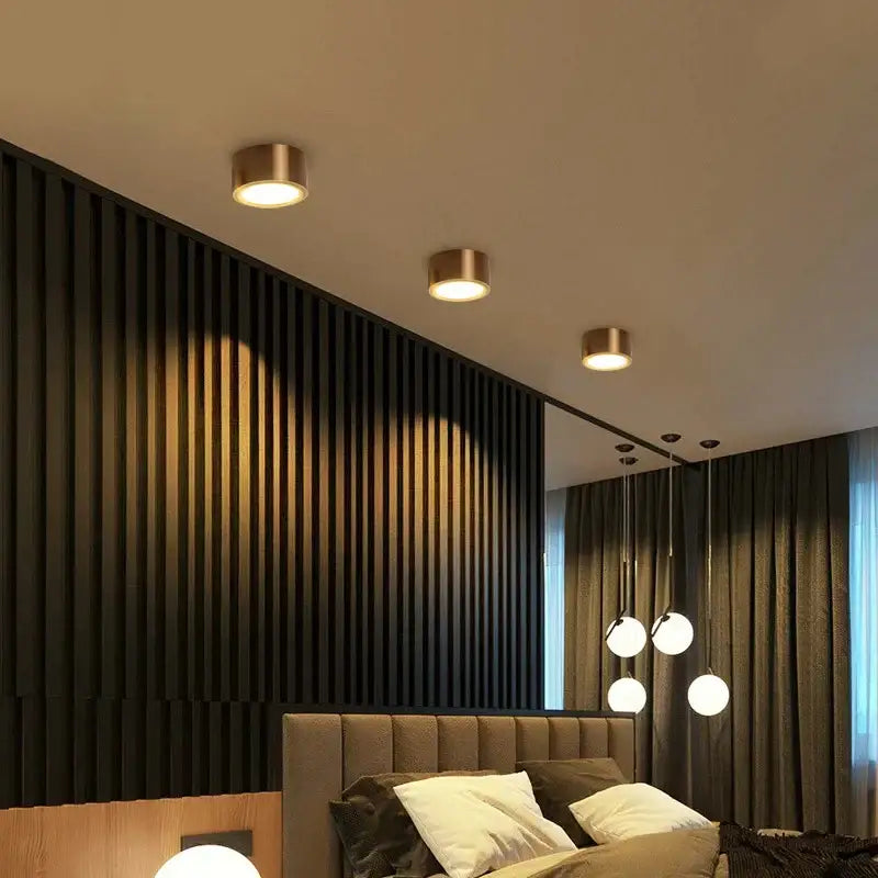 مصابيح السقف الغائرة الذهبية العتيقة DecorBites™ LED لإضاءة المنزل بطراز ريترو