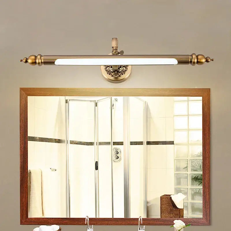 DecorBites™ Antique Golden Europe Bronze Mirror Lamp LED 8W 51cm Bedroom Wall Light