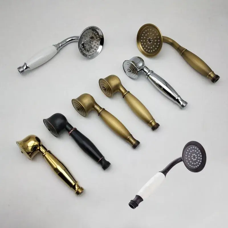 DecorBites™ Antique Handheld Shower Head with Holder, Plumbing Hose, and Toilet Bidet Sprayer