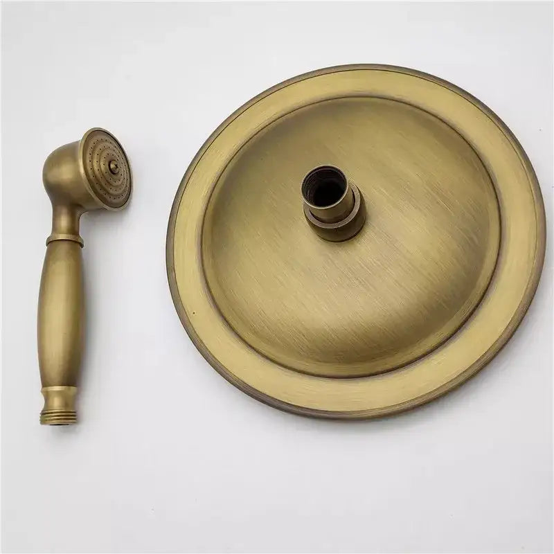 DecorBites™ Antique Handheld Shower Head with Holder, Plumbing Hose, and Toilet Bidet Sprayer