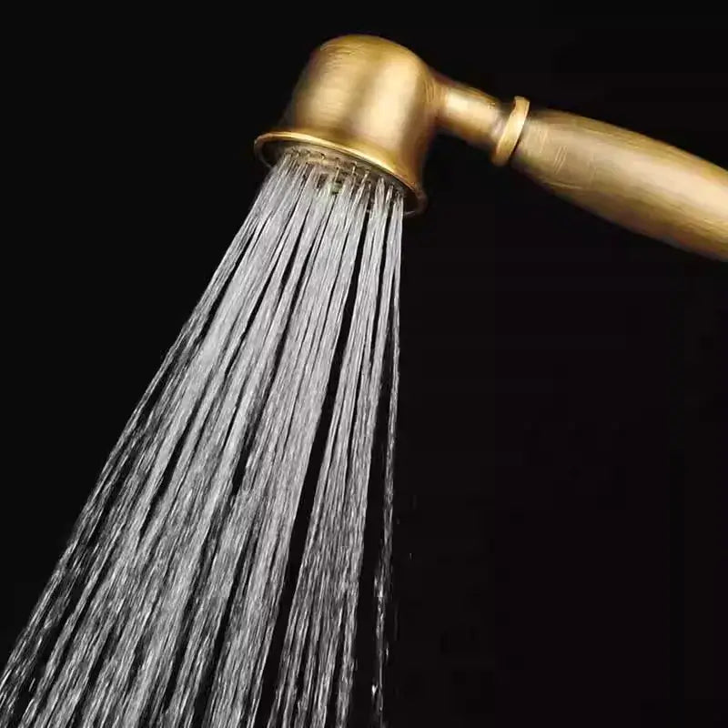 DecorBites™ Antique Handheld Shower Head with Holder, Plumbing Hose, and Toilet Bidet Sprayer