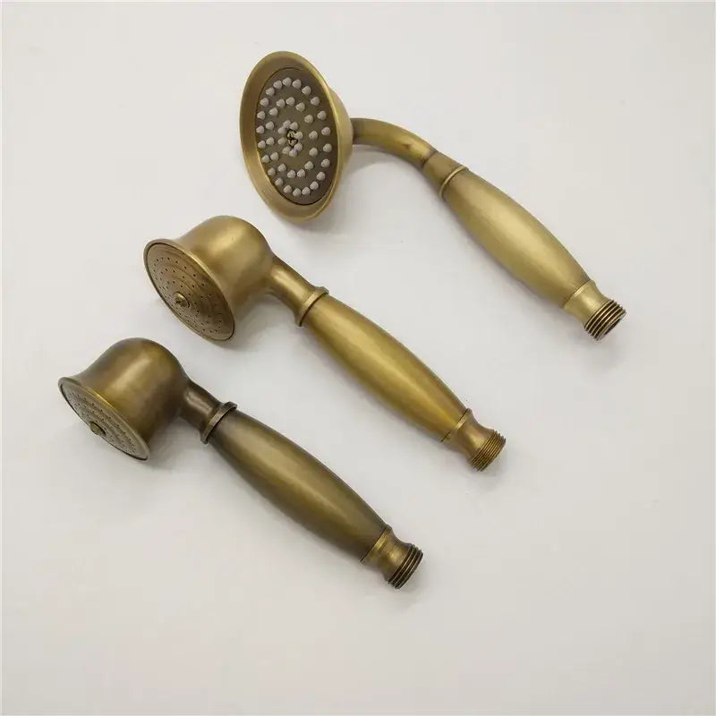 DecorBites™ Antique Handheld Shower Head with Holder, Plumbing Hose, and Toilet Bidet Sprayer