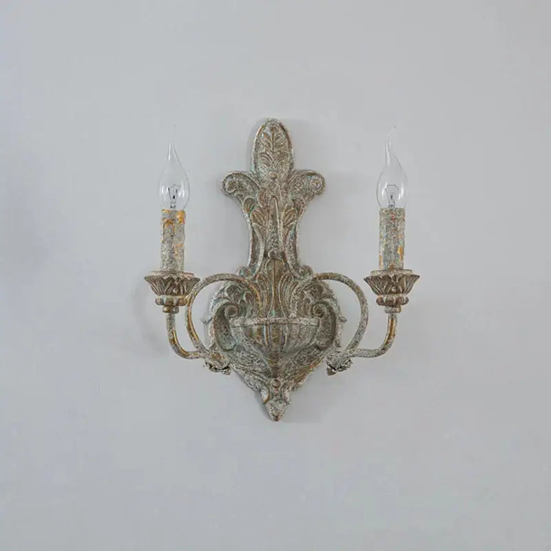 DecorBites™ Antique Iron Double Headed Wall Lamp | Retro Bedroom Bedside Corridor Living Room