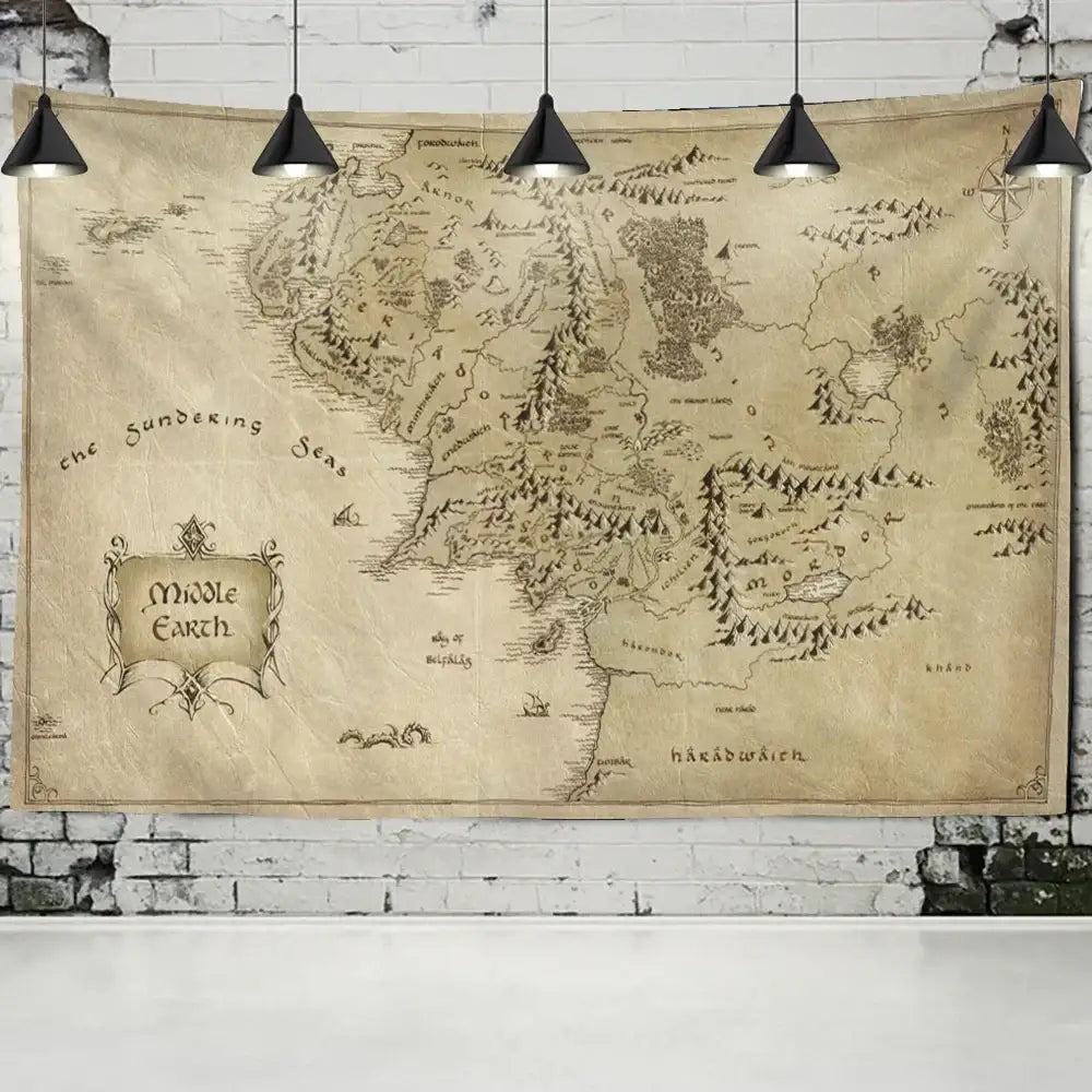 DecorBites™ Antique Pirate Treasure Map Tapestry Wall Hanging Hippie Boho Decor
