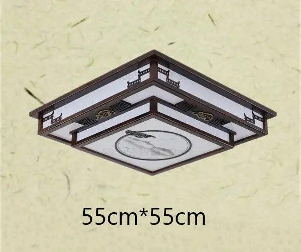 DecorBites™ Antique Style Solid Wood Led Ceiling Light for Living Room Bedroom & Study