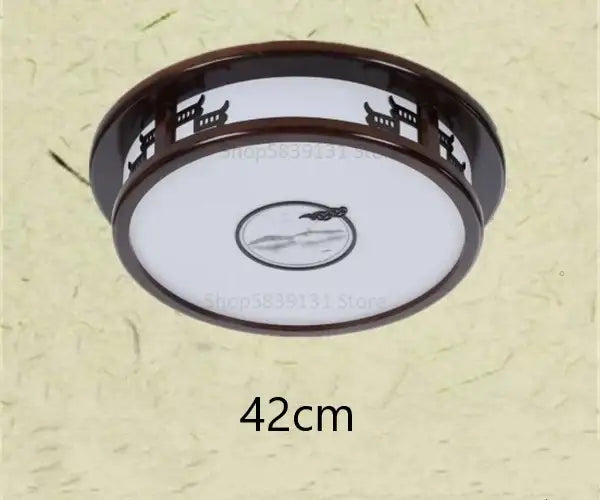 DecorBites™ Antique Style Solid Wood Led Ceiling Light for Living Room Bedroom & Study