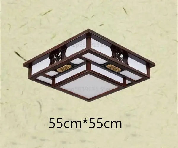 DecorBites™ Antique Style Solid Wood Led Ceiling Light for Living Room Bedroom & Study