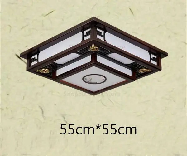 DecorBites™ Antique Style Solid Wood Led Ceiling Light for Living Room Bedroom & Study